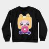 Baby Foxy Loves Donuts Crewneck Sweatshirt Official LankyBox Merch