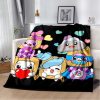 Happy Rocky And Foxy And Boxy Lankybox Soft Plush Blanket Flannel Blanket Throw Blanket for Living 2 - LankyBox Merch